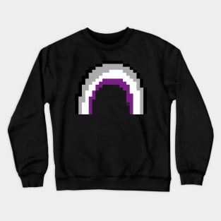 Asexual Pride Rainbow Pixel Art Crewneck Sweatshirt